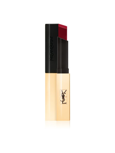 Yves Saint Laurent Rouge Pur Couture The Slim тънко матиращо червило с кожен ефект цвят 18 Reverse Red 2,2 гр.