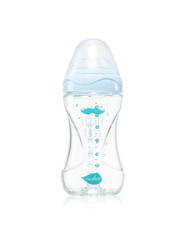 Nuvita Glass bottle Blue бебешко шише 240 мл.