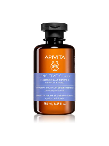 Apivita Sensitive Scalp Shampoo шампоан за чувствителна и раздразнена кожа на скалпа без сулфати 250x мл.