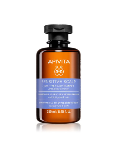 Apivita Sensitive Scalp Shampoo шампоан за чувствителна и раздразнена кожа на скалпа без сулфати 250 мл.