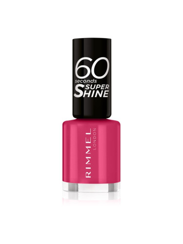 Rimmel 60 Seconds Super Shine лак за нокти цвят 323 Funtime Fuchsia 8 мл.