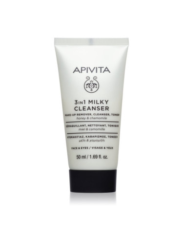 Apivita Cleansing Milk Face & Eyes почистващо мляко 3 в 1 за лице и очи 50 мл.