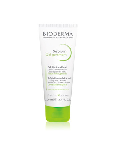 Bioderma Sébium Exfoliating Purifying Gel почистващ пилинг за смесена и мазна кожа 100 мл.