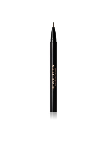 Makeup Revolution Hair Stroke Brow Pen маркер за вежди цвят Dark Brown 0,5 мл.