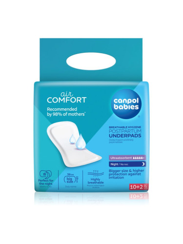 Canpol babies Postpartum Pads Night дамски превръзки за след раждане 10 бр.