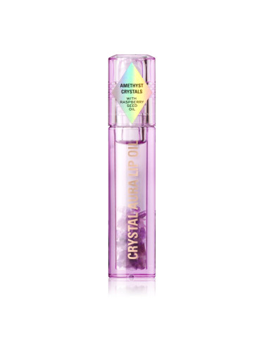 Makeup Revolution Crystal Aura масло от нар за подхранване и хидратация цвят Amethyst Lavender 2,5 мл.