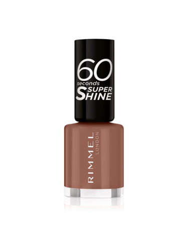 Rimmel 60 Seconds Super Shine лак за нокти цвят 101 Taupe Throwback 8 мл.