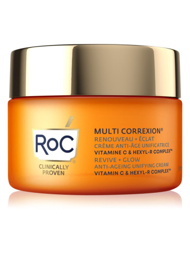 RoC Multi Correxion Revive + Glow озаряващ крем против бръчки с витамин С 50 мл.