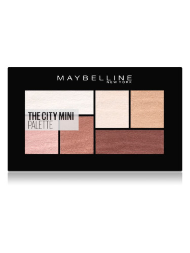 MAYBELLINE NEW YORK The City Mini Palette палитра сенки за очи цвят 480 Matte About Town 6 гр.