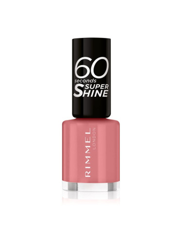 Rimmel 60 Seconds Super Shine лак за нокти цвят 235 Preppy In Pink 8 мл.