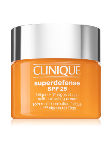 Clinique Superdefense™ SPF 25 Fatigue + 1st Signs Of Age Multi-Correcting Cream крем против първи белези на стареене за смесена и мазна кожа SPF 25 50
