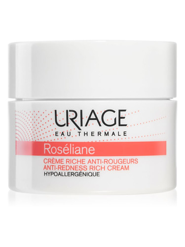 Uriage Roséliane Anti-Redness Rich Cream подхранващ дневен крем за чувствителна кожа със склонност към почервеняване 50 мл.