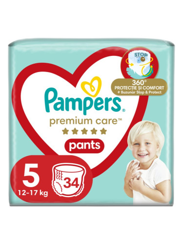 Pampers Premium Care Pants Size 5 еднократни пелени гащички 11-17 kg 34 бр.
