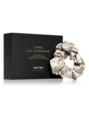 Notino Silk Collection Large scrunchie копринен ластик за коса Cream 1 бр.