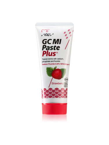 GC MI Paste Plus реминализиращ защитен крем за чувствителни зъби с флуорид вкус Strawberry 35 мл.