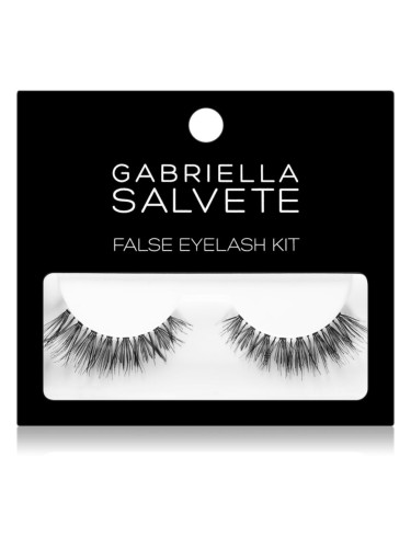 Gabriella Salvete False Eyelash Kit изкуствени мигли с лепило тип Basic Black 1 бр.