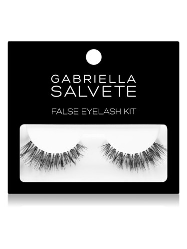 Gabriella Salvete False Eyelash Kit изкуствени мигли с лепило тип Basic Black 1 бр.