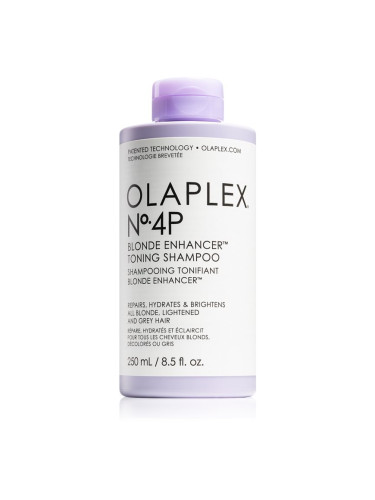 Olaplex N°4P Blond Enhancer Toning Shampoo лилав тониращ шампоан неутрализиращ жълтеникавите оттенъци 250 мл.