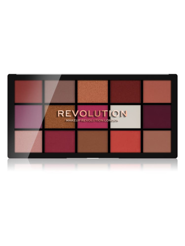 Makeup Revolution Reloaded палитра от сенки за очи цвят Red Alert 15x1,1 гр.