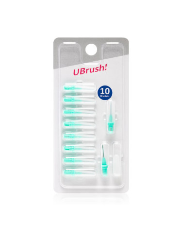 Herbadent UBrush! резервни четки за междузъбно пространство 0,9 mm Green 10 бр.