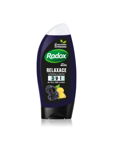 Radox Men Feel Wild душ гел за лице, тяло и коса за мъже Blackberry & Ginger 225 мл.