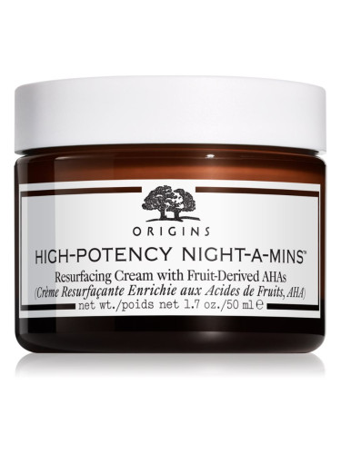 Origins High-Potency Night-A-Mins™ Resurfacing Cream With Fruit-Derived AHAs регенериращ нощен крем за въстановяване плътността на кожата 50 мл.