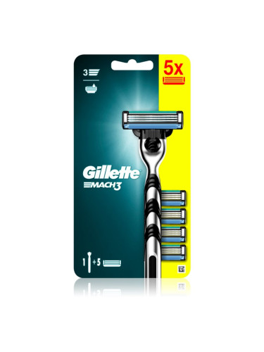 Gillette Mach3 самобръсначка + резервни остриета 5 бр.