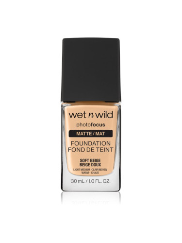 Wet n Wild PhotoFocus матиращ флуид фон дьо тен цвят Soft Beige 30 мл.