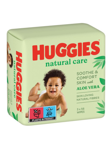 Huggies Natural Care почистващи кърпички 3x56 бр.