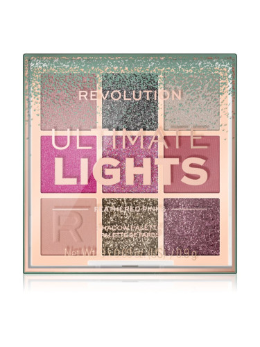 Makeup Revolution Ultimate Lights палитра сенки за очи цвят Pinks 8,1 гр.