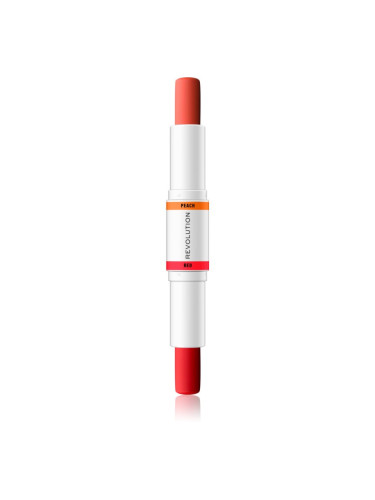 Makeup Revolution Colour Correcting стик-коректор да уеднакви цвета на кожата цвят Red & Peach 2x4,3 гр.