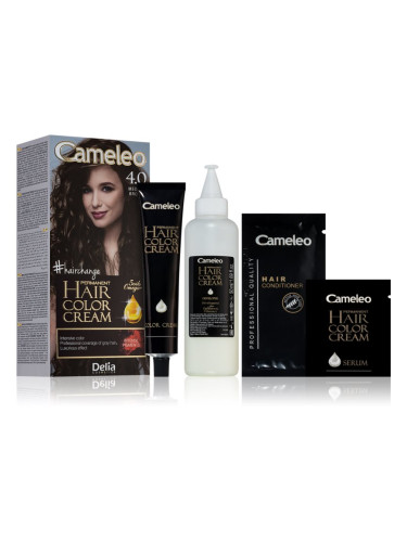 Delia Cosmetics Cameleo Omega перманентната боя за коса цвят 4.0 Medium Brown