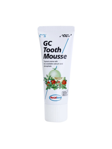 GC Tooth Mousse реминализиращ защитен крем за чувствителни зъби без флуорид вкус Melon 35 мл.