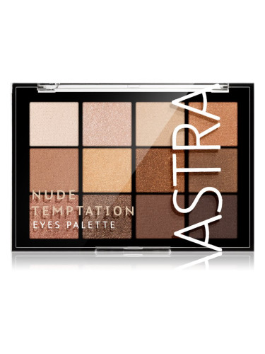 Astra Make-up Palette The Temptation палитра от сенки за очи цвят Nude Temptation 15 гр.
