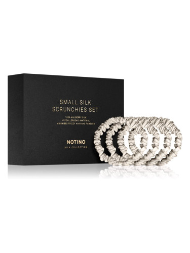 Notino Silk Collection Small Scrunchie Set комплект копринени ластици за коса Cream цвят