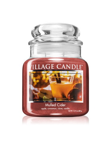 Village Candle Mulled Cider ароматна свещ  (Glass Lid) 389 гр.