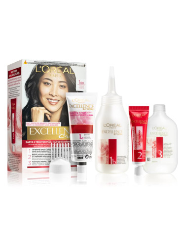 L’Oréal Paris Excellence Creme боя за коса цвят 100 True Black 1 бр.