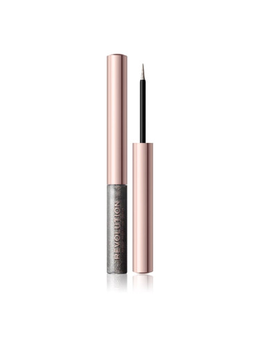 Makeup Revolution Ultimate Lights металическа очна линия цвят Silver Flash 2,4 мл.