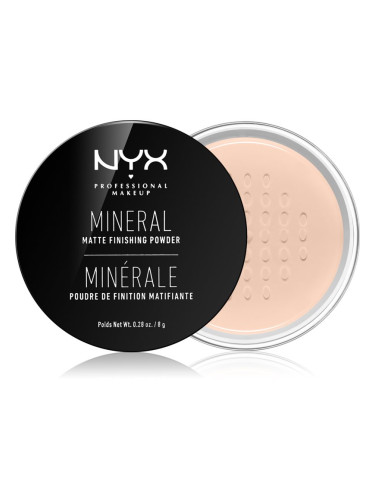 NYX Professional Makeup Mineral Finishing Powder минерална пудра цвят Medium/Dark 8 гр.