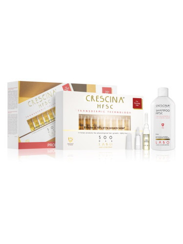 Crescina Transdermic 500 Re-Growth подаръчен комплект за растеж на косата за мъже 500