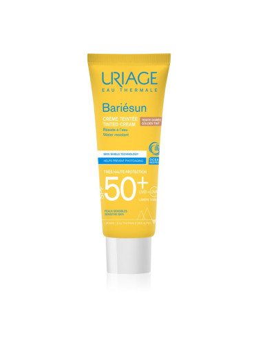 Uriage Bariésun Bariésun-Repair Balm защитен тониращ крем за лице SPF 50+ цвят Golden tint 50 мл.
