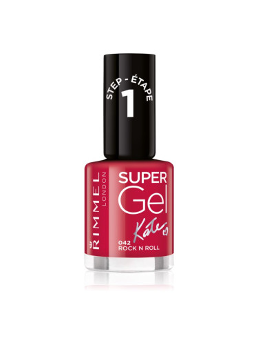 Rimmel Super Gel By Kate гел лак за нокти без използване на UV/LED лампа цвят 042 Rock n Roll 12 мл.