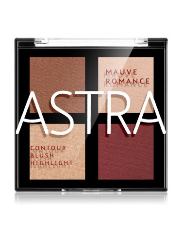 Astra Make-up Romance Palette контурираща палитра за лице за лице цвят 03 Mauve Romance 8 гр.