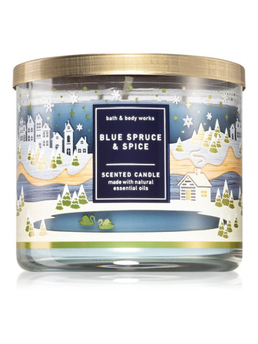Bath & Body Works Blue Spruce & Spice ароматна свещ 411 гр.