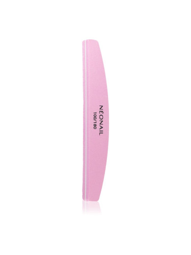 NEONAIL Nail Buffer Curved пила за полиране на нокти тип 100/180 Pink 1 бр.