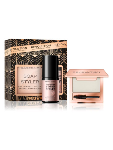 Makeup Revolution Soap Styler комплект за вежди Transparent(подаръчно издание) цвят