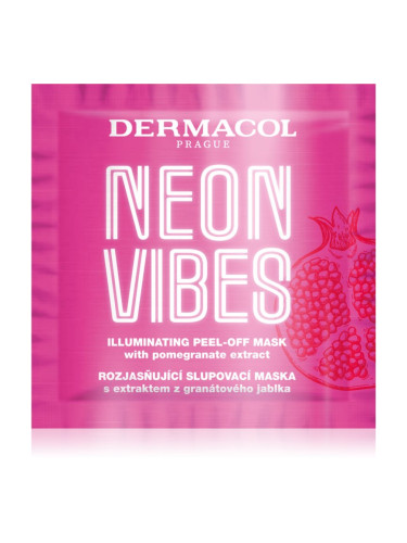 Dermacol Neon Vibes освежаваща отлепваща се маска за мигновено озаряване 8 мл.