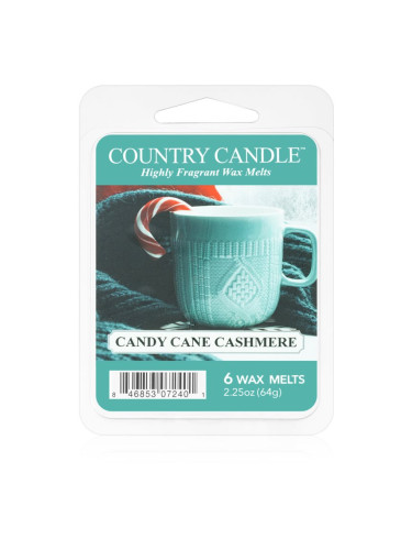 Country Candle Candy Cane Cashmere восък за арома-лампа 64 гр.