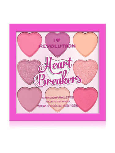 I Heart Revolution Heartbreakers палитра сенки за очи цвят Sweetheart 4.95 гр.