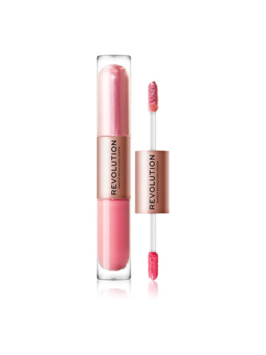 Makeup Revolution Double Up течни очни сенки 2 в 1 цвят Blissful Pink 2x2,2 мл.